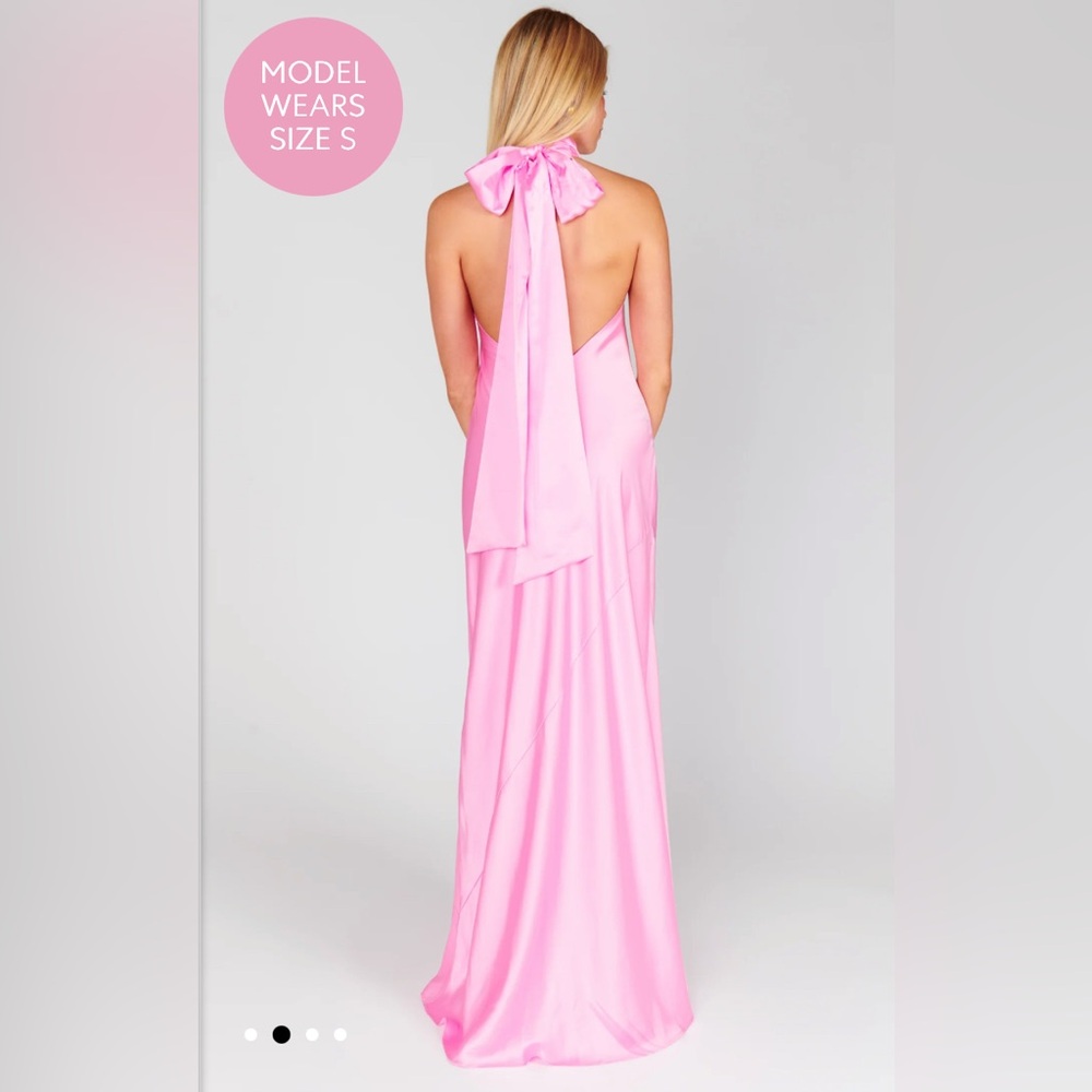 Show Me Your MuMu Pink Halter Lisa Gown